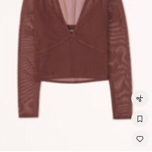 Abercrombie & Fitch Brown Mesh Blouse